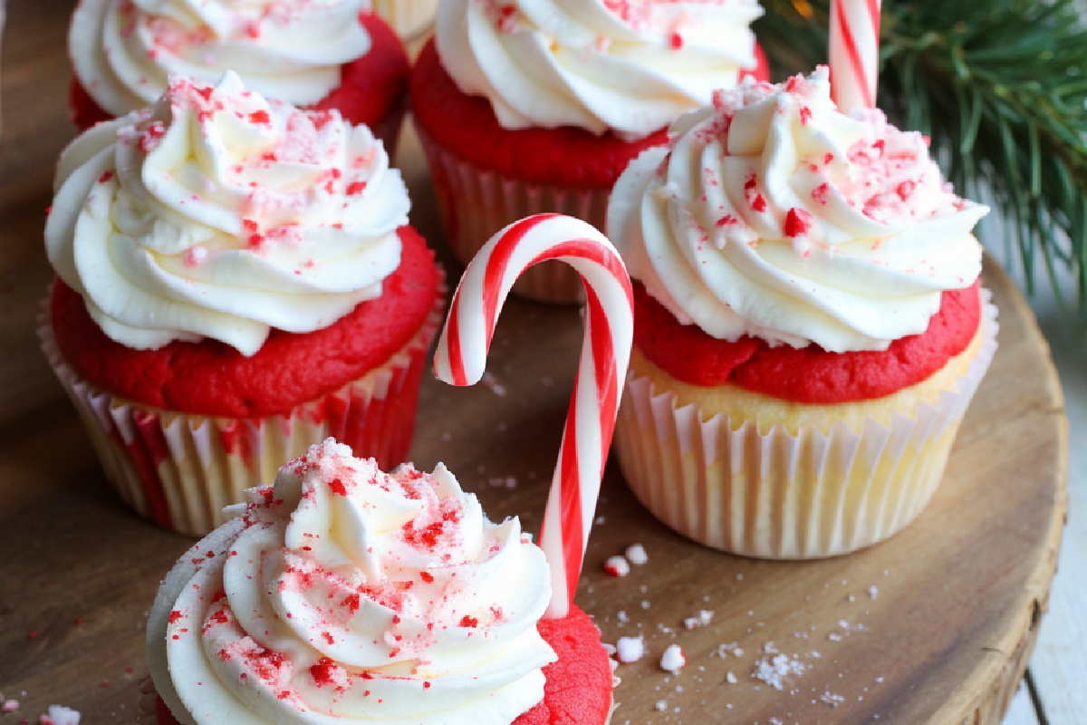 Candy Cane Cupcakes